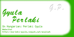 gyula perlaki business card